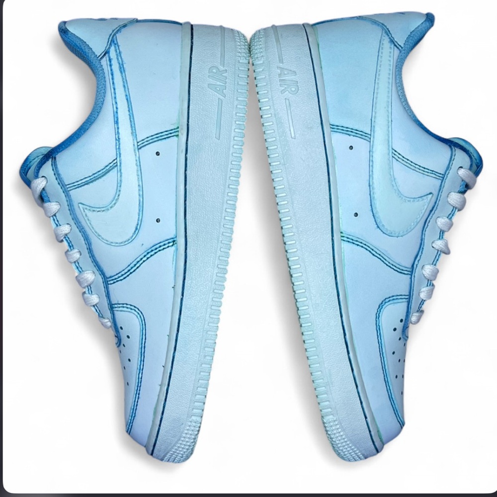 Nike Air Force 1 - DD859-100 Custom Light Dyed Glacier Ice Sneakers Shoes Size 8